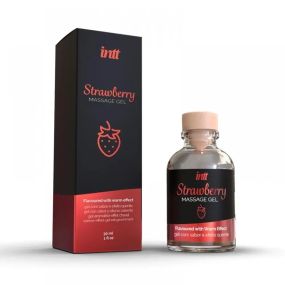 Їстівний масажний гель для інтимних зон Intt Strawberry 30 мл Sex Aura