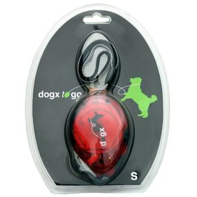 Рулетка Flamingo Dogx2GO Belt Glassy S до 12 кг, лента 2 м, красная