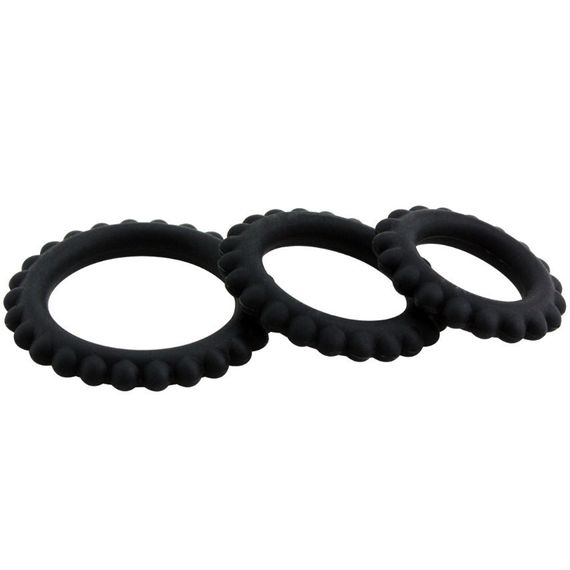 Набір рекційних кілець Cuddle Black Set колір чорний Sex Aura