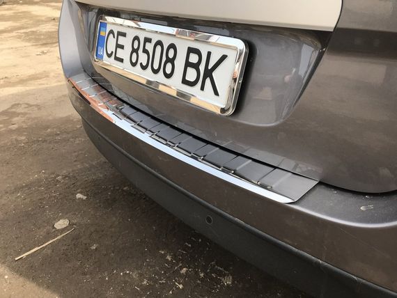 Накладка на задний бампер Carmos (Grand, нерж.) для Renault Scenic/Grand 2009-2016 гг | Зображення 3
