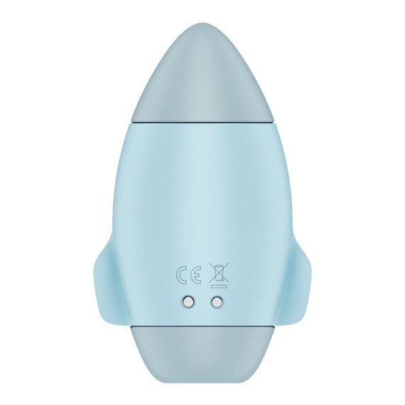 Вакуумний стимулятор з вібрацією Satisfyer Mission Control Blue, 2 незалежні мотори | Зображення 4