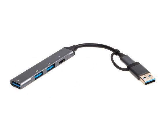 Хаб USB 3.0 Maxxter HU3C-4P1CN-01 | Зображення 1