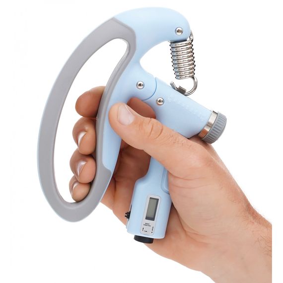 Еспандер кистьовий Cornix 10-100 кг з регульованим навантаженням та лічильником XR-0271 Sky Blue/Grey | Зображення 2