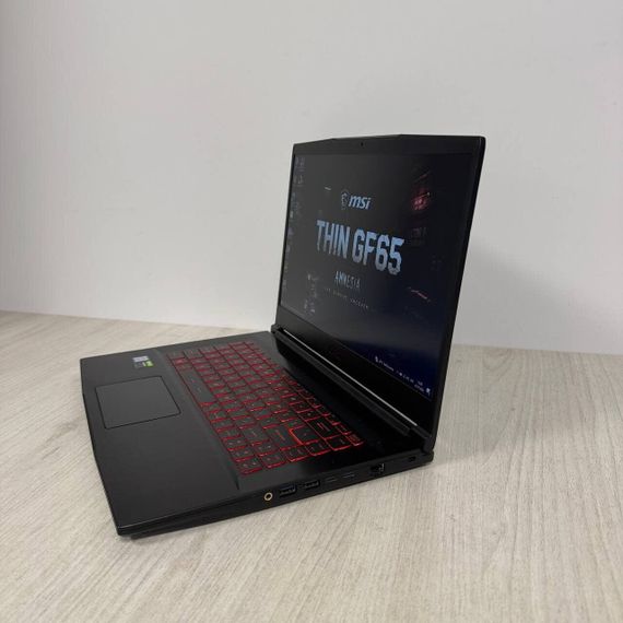 Ігровий ноутбук Б-клас MSI GF65 Thin 9SEXR / 15.6" (1920x1080) IPS / Intel Core i7-9750H (6 (12) ядра по 2.6 - 4.5 GHz) / 8 GB DDR4 / 512 GB SSD M.2 / nVidia GeForce RTX 2060, 6 GB GDDR6, 192-bit / WebCam б/в | Зображення 4