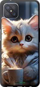 Чохол на Oppo Reno 4 Z Білий кіт "5646b-2278-2448"