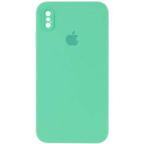 Чехол Silicone Case Square Full Camera Protective (AA) для Apple iPhone XS / X (5.8")