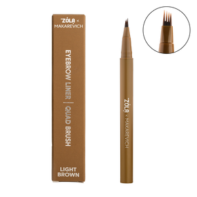Лайнер для бровей ZOLA x Makarevich Eyebrow liner Quad Brush - Light Brown