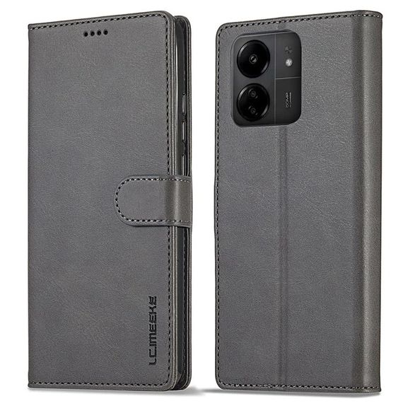 Чохол книжка iMeeke для Xiaomi Redmi 13C колір Сірий | Зображення 1