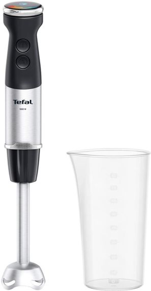 Блендер Tefal  заглибний Quickchef+, 1000Вт, 4в1, чаша-800мл, чопер-500мл, кухонний комбайн 5в1, турборежим, сіро-чорний (HB67G830) | Зображення 3