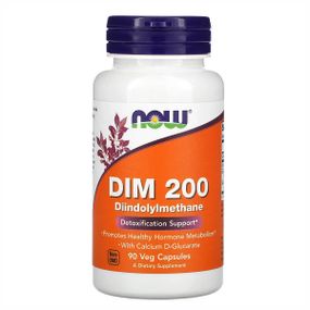 Антиоксидант NOW Foods DIM 200 with Calcium D-Glucarate 90 Veg Caps