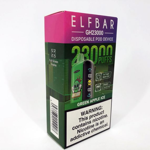 ELF BAR GH 23000 5%. Зеленое яблоко (Green Apple lce) | Зображення 4