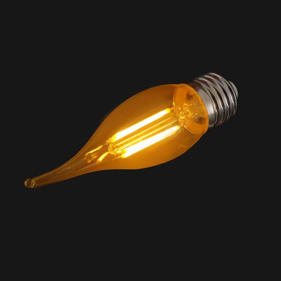 Лампа LED E27 6W WW C35-T COG (мат.золото) 220V | Зображення 3
