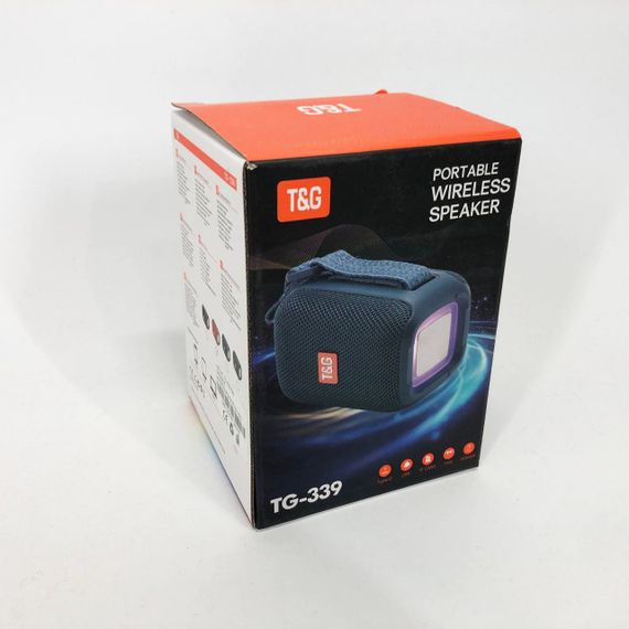 Портативна Bluetooth колонка TG339 5W з RGB підсвічуванням, Гучна блютуз колонка. Колір: червоний | Зображення 3