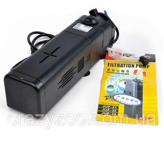 Внутрішній фільтр для акваріума SunSun JUP-22 UV 8 Вт 800 л/год до 250 л | Зображення 1