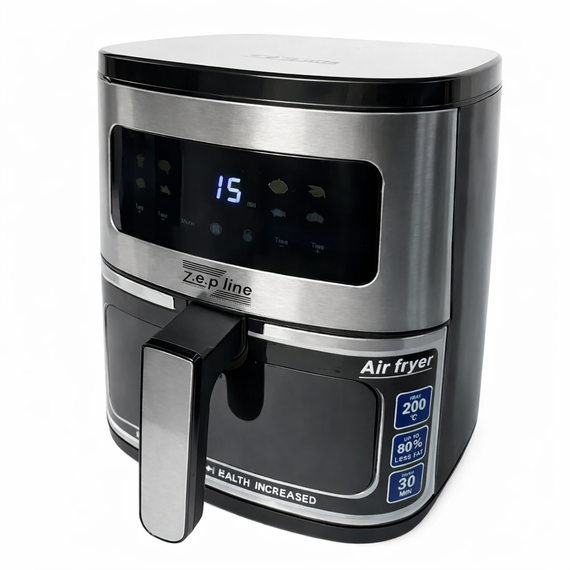 Аерофритюрниця Zepline ZP-00234 без олії, 6.5 л, 4200 Вт, сімейна, з LED-дисплеєм та автоматичними режимами | Зображення 3