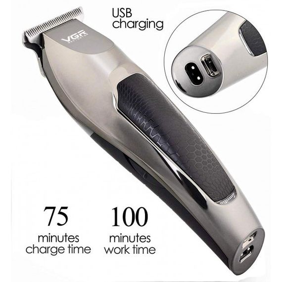 Парикмахерские машинки профессиональные VGR, Классная машинка для стрижки волос, Триммер для висков TX-75 | Зображення 3