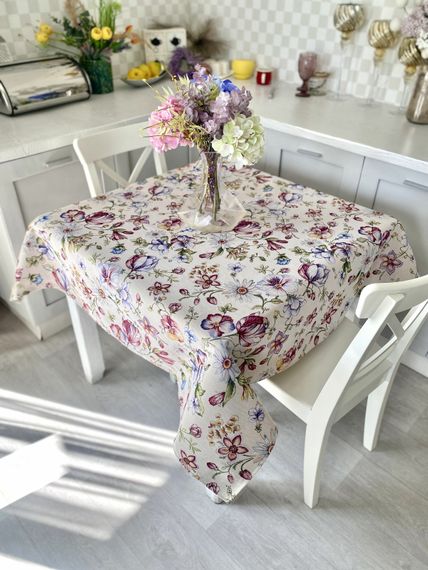 Скатертина гобеленова GANITA, 137х300, Прямокутна, Квітковий, Без люрексу, 76% поліестер, 14% бавовна, 10% акрил, Гобелен | Зображення 4