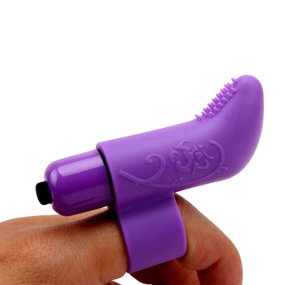 Вибратор для клитора на палец Chisa Mis Sweet Finger Vibe с рельефом, фиолетовый Sex Aura | Зображення 1