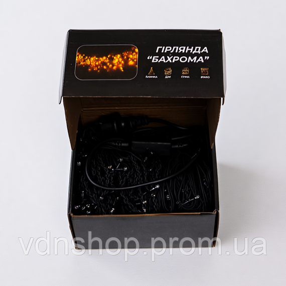 Уличная гирлянда Бахрома 25 м 405 LED черный провод Желтый 25MBY | Зображення 4