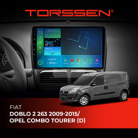 Штатна магнітола Torssen Fiat Doblo 2 263 09-15/Opel Combo Tourer (D) FL9 4+64Gb 4G Carplay DSP