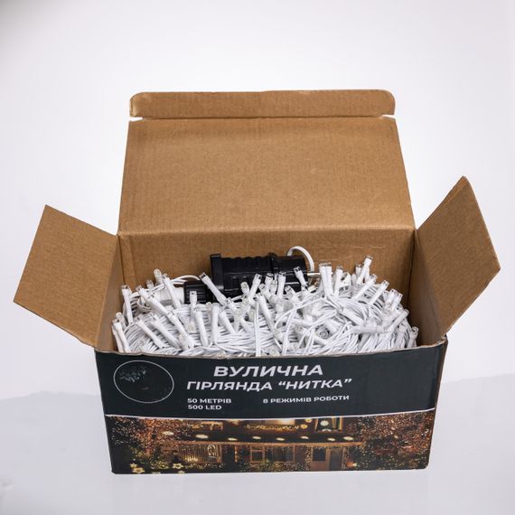 Гірлянда Різдвяна фея вулична 50 м 500 LED білий провід Білий CF500L50MWW | Зображення 5