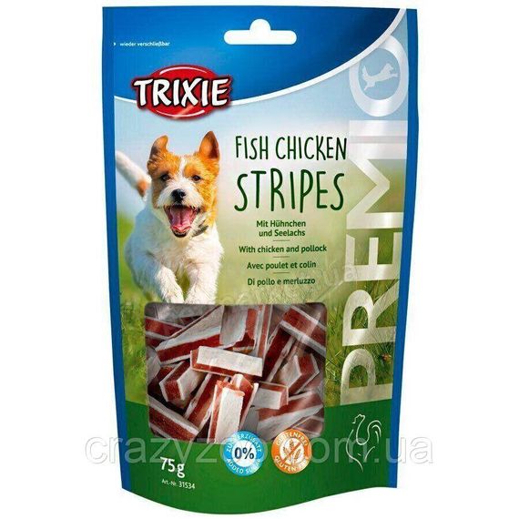Ласощі для собак Trixie з куркою та рибою 75 г 31534