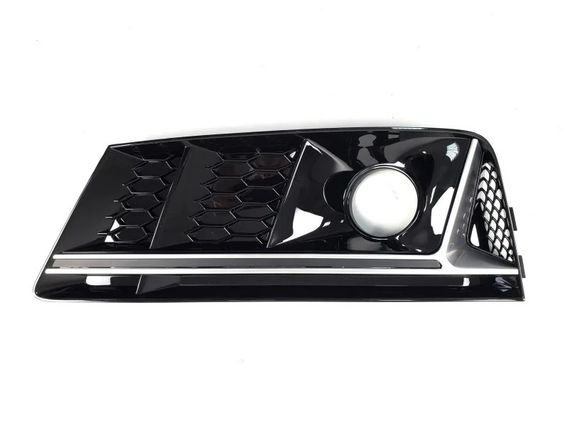 Решетки противотуманных фар с отверстием RS-Style (2016-2019, 2 шт, Черный) для Ауди A4 B9 | Зображення 2