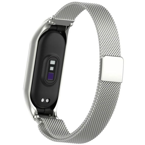 Ремешок Milanese Loop Design для Xiaomi Mi Band 5/6 Серебряный | Зображення 1