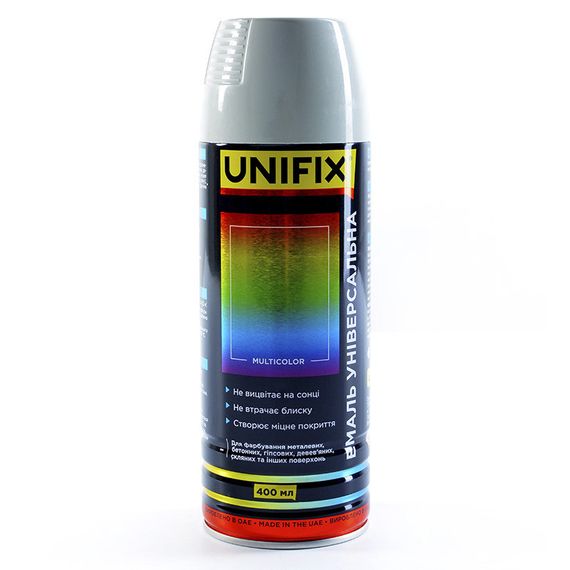 Емаль універсальна акрилова RAL7035 сірий світлий глянець 400 мл UNIFIX 951031