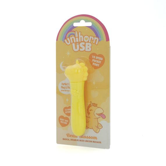 Вібратор-єдиноріжка Unihorn USB Bullet – Bean Blossom, віброкуля, USB-зарядка, 10 режимів | Зображення 2