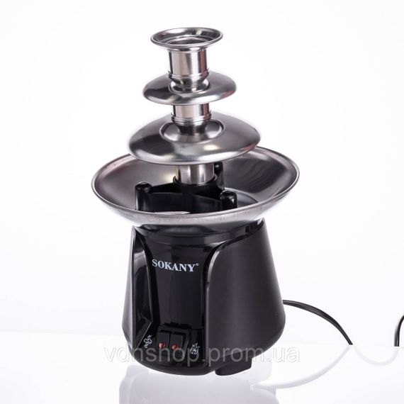 Шоколадний фонтан на 3 яруси фондю шоколадниця шоколадна 60 Вт фонтанчик для вечірки, весілля SK-07069 | Зображення 2