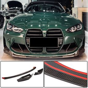 Накладка на передній бампер Lip V3 (для G82/G83, Карбон) для BMW 4 серія G22/23/26 2020- рр