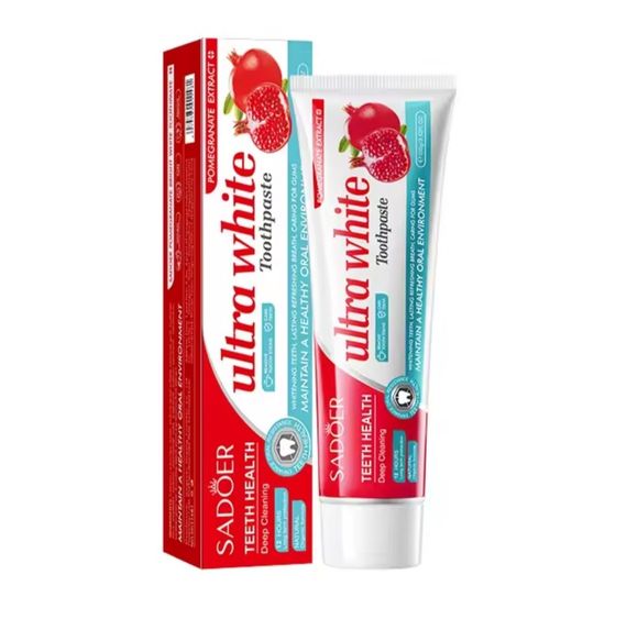 Відбілююча зубна паста з гранатом Sadoer Ultra White, 100г
