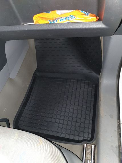 Гумові килимки з бортом (2 шт, Polytep) для Volkswagen Caddy 2010-2015рр | Зображення 3