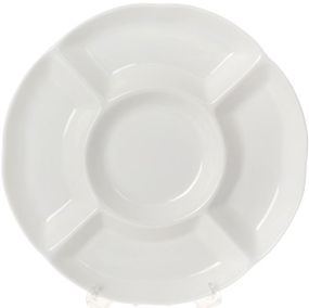 Набір 2 менажниці "White City Рулетка" Ø30см на 5 секцій, фарфор