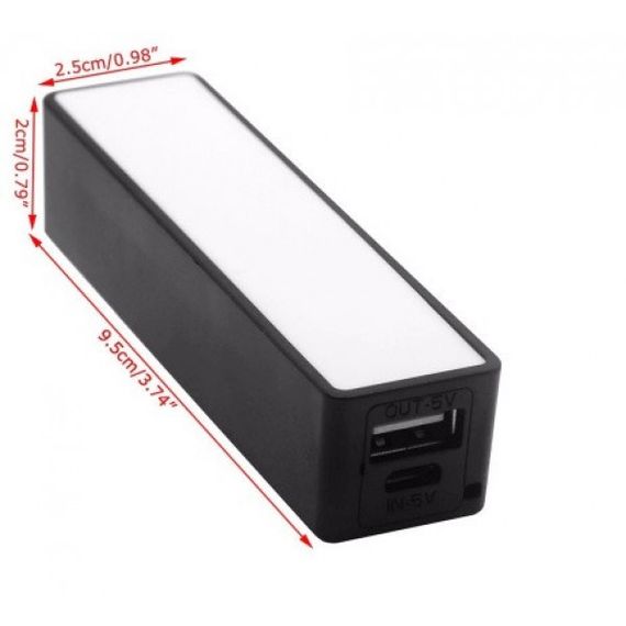 Корпус коробка для POWER BANK для аккумуляторной батареи 18650, Черный | Зображення 1