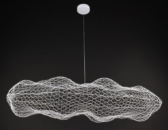 Люстра світлодіодна підвісна LED світильник для квартири на стелю лед 27664 Білий 25-200х45х100 см. | Зображення 5