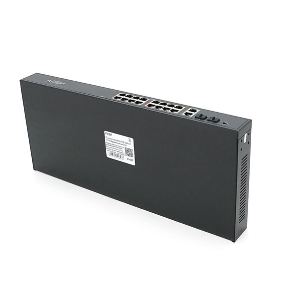 POE комутатор гігабітний Merlion 16 POE + 2 RJ45 + 2 SFP 10/100/1000 вбудований блок живлення 52V 4.8A | Зображення 2