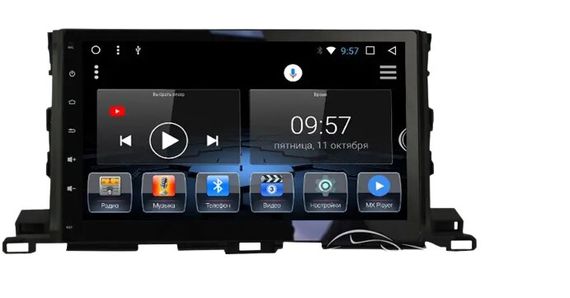 Автомагнітола штатна Toyota Highlander 2015 (10") Android 10.1 (4/32) чорний (Toyota Highlander 2015_9600) | Зображення 4