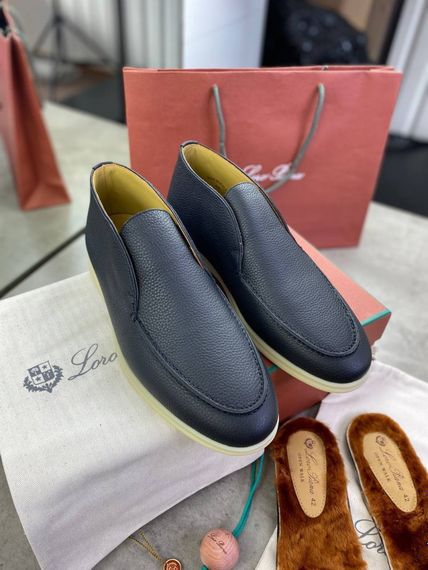 Лофери Loro Piana Open Walk чорного кольору з натуральної шкіри ob388 | Зображення 5