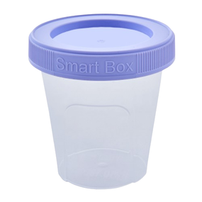 Контейнер 0,24л круглий прозорий/бузковий Smart Box Алеана