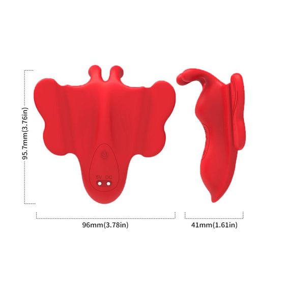 Кліторальний стимулятор - Butterfly Kiss Remote Clitoral Stimulator Red Sex Aura | Зображення 5