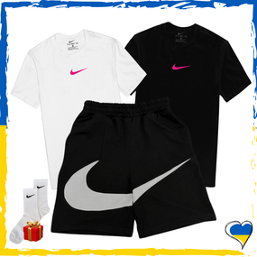 Набор шорты Nike Big Swoosh и футболки 2 шт Nike. Комплект Найк Биг Свуш XS/S