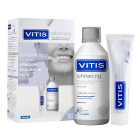 Набір VITIS WHITENING: зубна паста 100 мл + ополіскувач 500 мл (DENTAID)