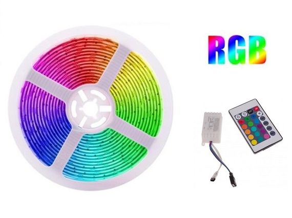 Цветная LED лента с пультом Smart 12V 4W 2835 RGB IP20 5m (BY-073/54) | Зображення 5