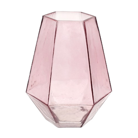 Ваза скло Вінченцо 21см рожевий БОНА ДИ