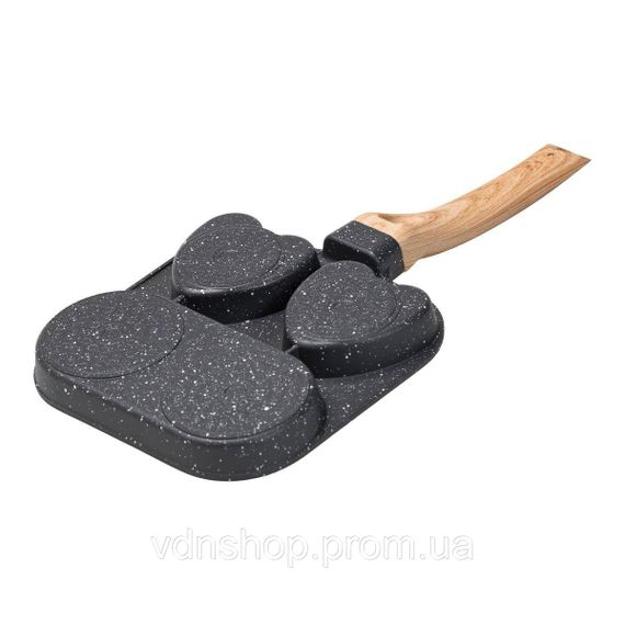 Сковорода квадратна порційна на 3 секції з антипригарним покриттям сіра HP39569C | Зображення 2