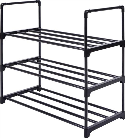Полиця для взуття 3-ярусна Eco Fabric EF-4760-3 металеві полиці 60×30×55 см | Зображення 2