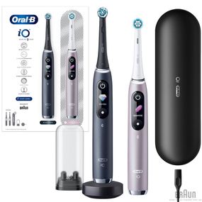 Електрощітки (пара) BRAUN Oral-B iO Series 9 DUO iOM9d.2J2.2AD Рожева+Чорна (2)