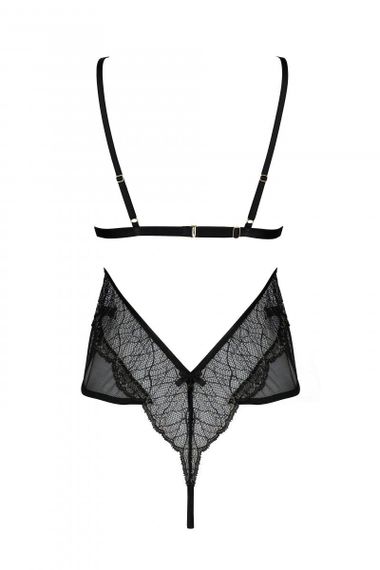 Боді Passion AMBERLY BODY black, L/XL, відкрита спина, низ стрінги | Зображення 3